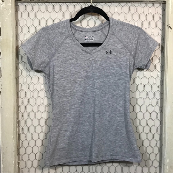 Under Armour Women's Gray Workout Shirt - Picture 1 of 3